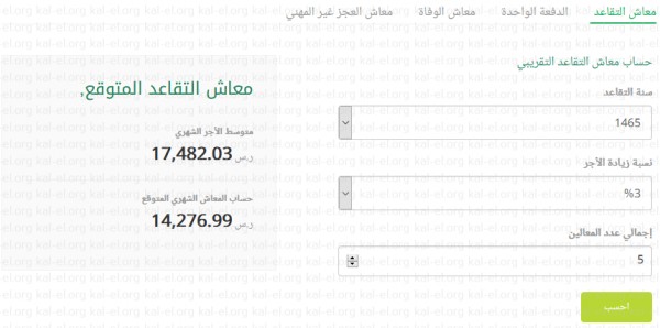 راتب تقاعد التأمينات