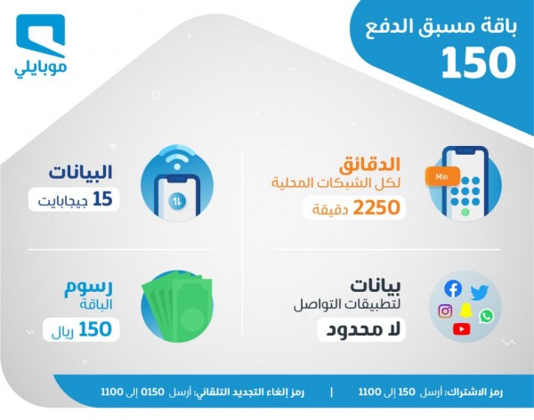 خدمة موبايلي 150 تفعيل خدمة موبايلي 150 إلغاء خدمة موبايلي 150 كيفية تفعيل وإلغاء خدمة موبايلي 150