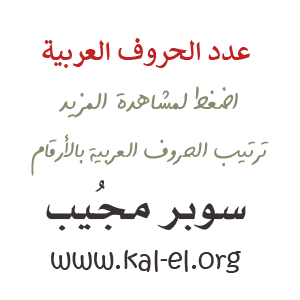 ترتيب الحروف العربية